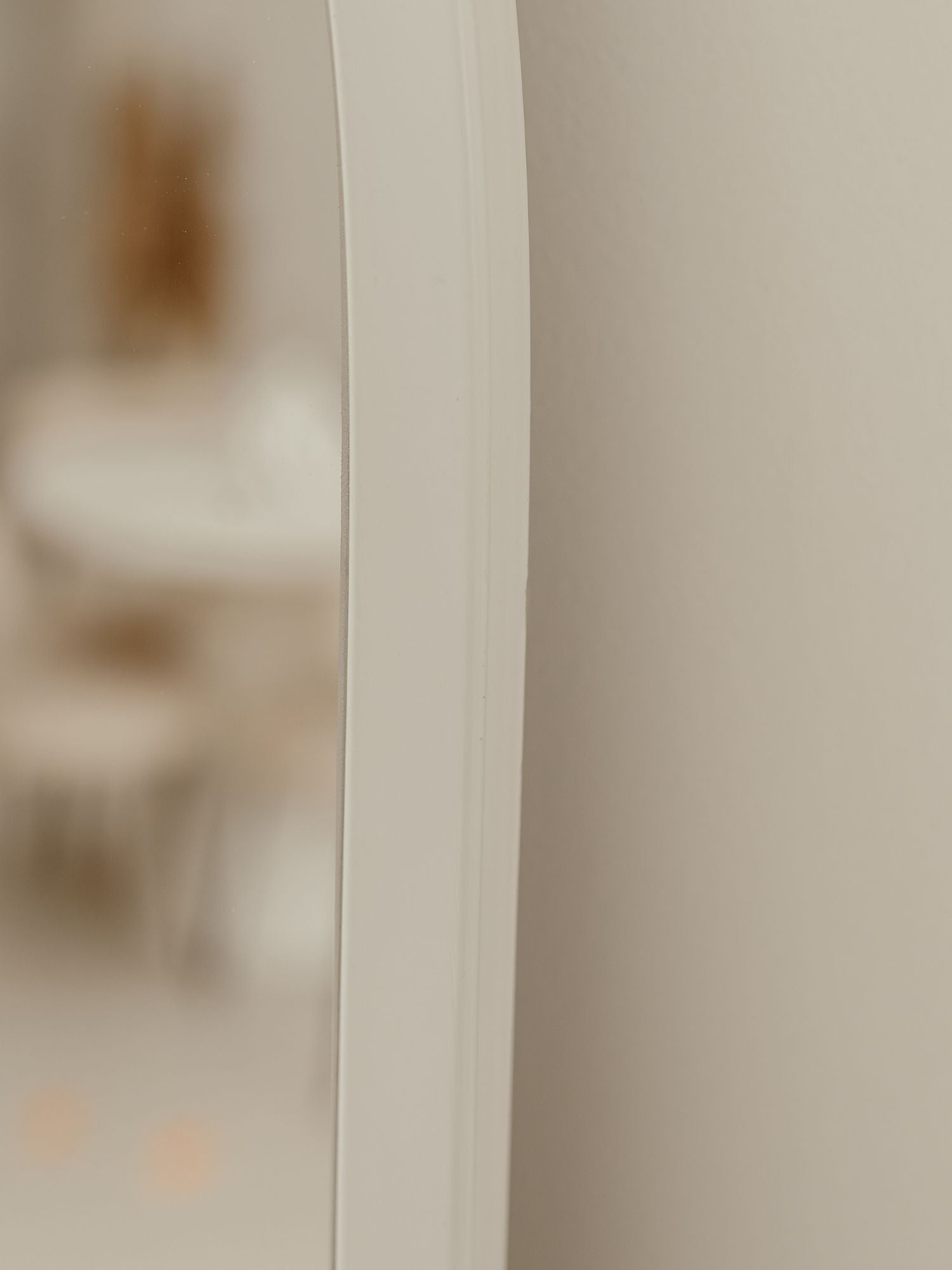 Grand miroir sur pied ovale 180x70 blanc