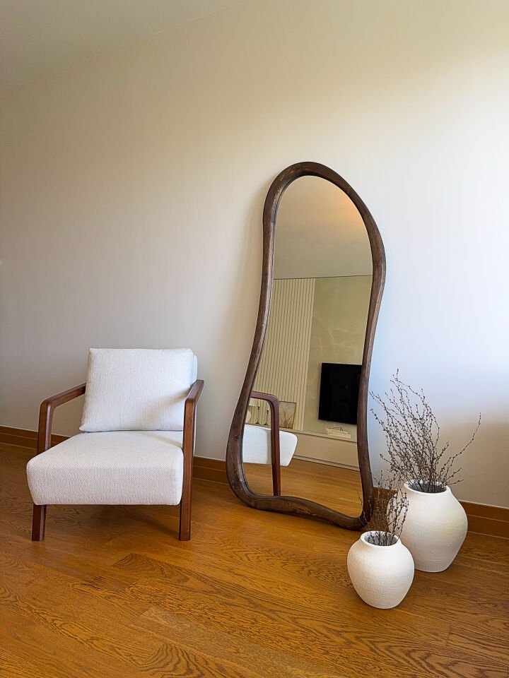 Lunéa – Organische Houten Spiegel 180x100 cm