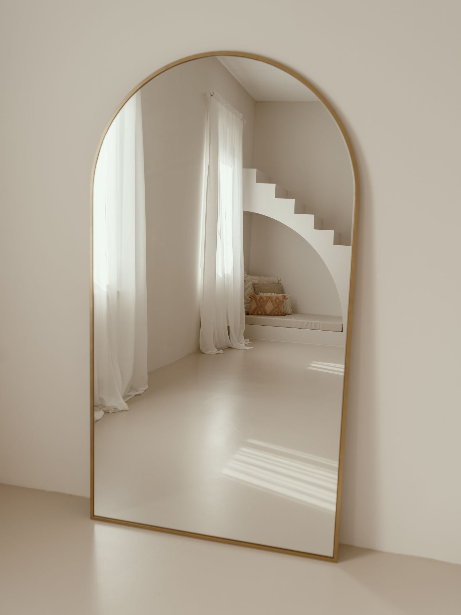 Grote Staande Spiegel Ovaal 180x100 Goud