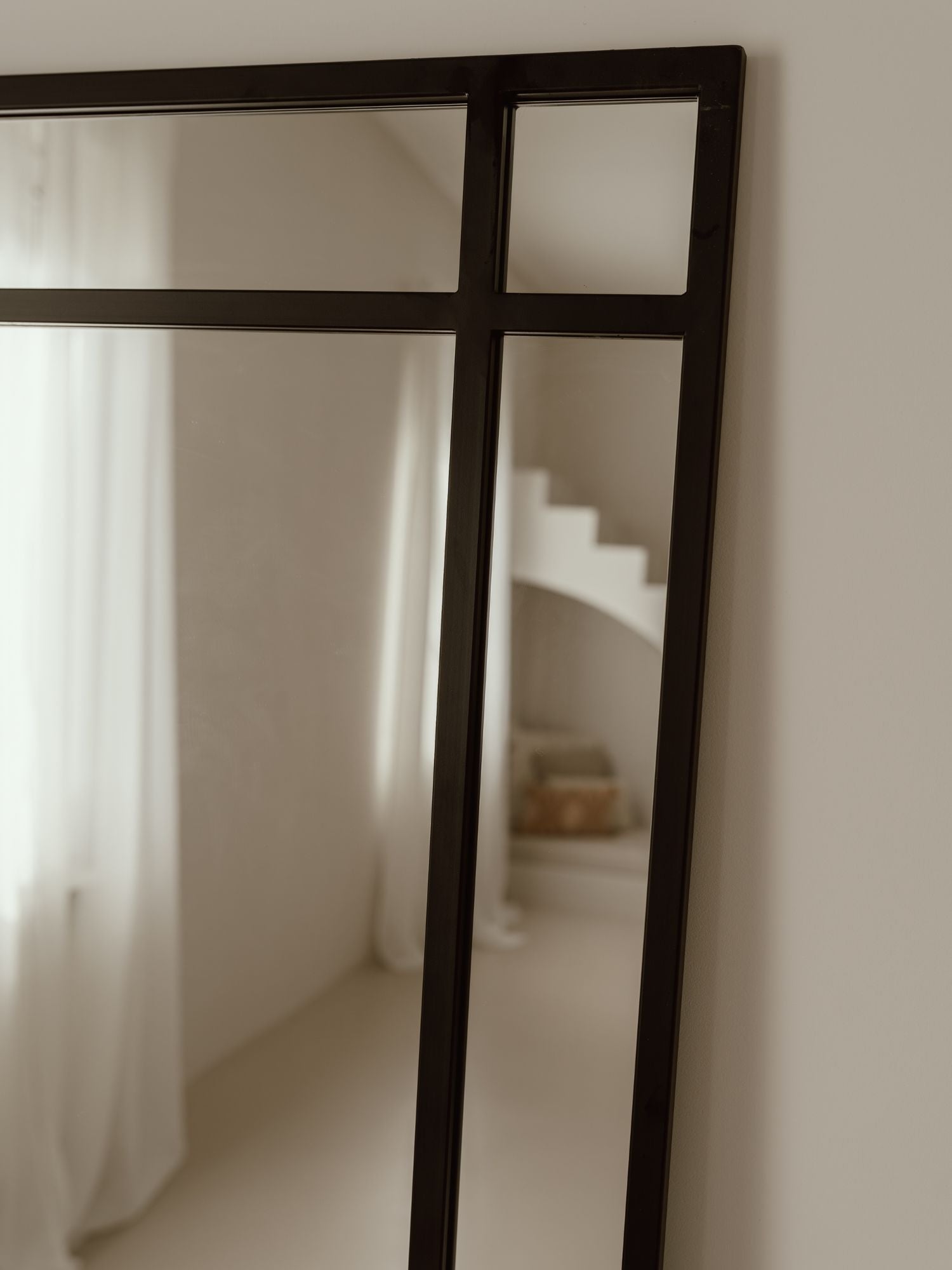 Grote Staande Spiegel Ruiten 180x80 Zwart