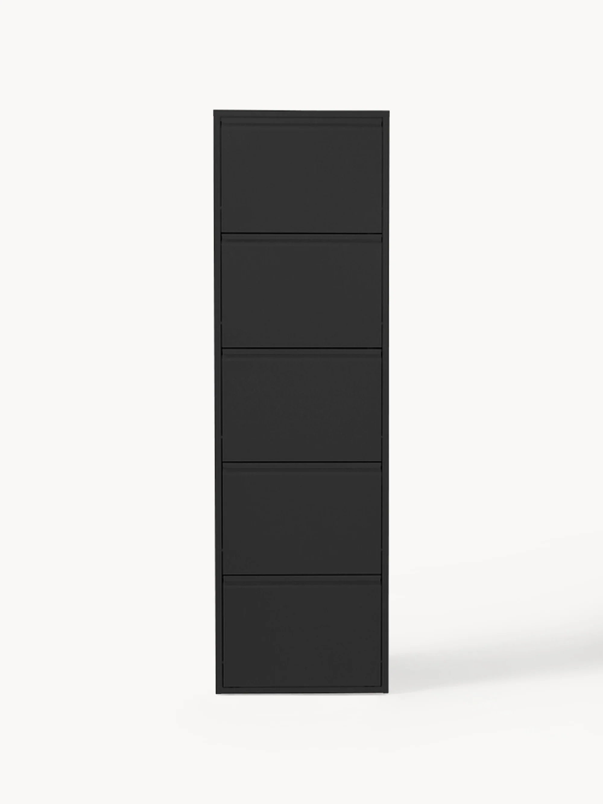 Elodie – Metalen Wandschoenenkast in Mat Zwart