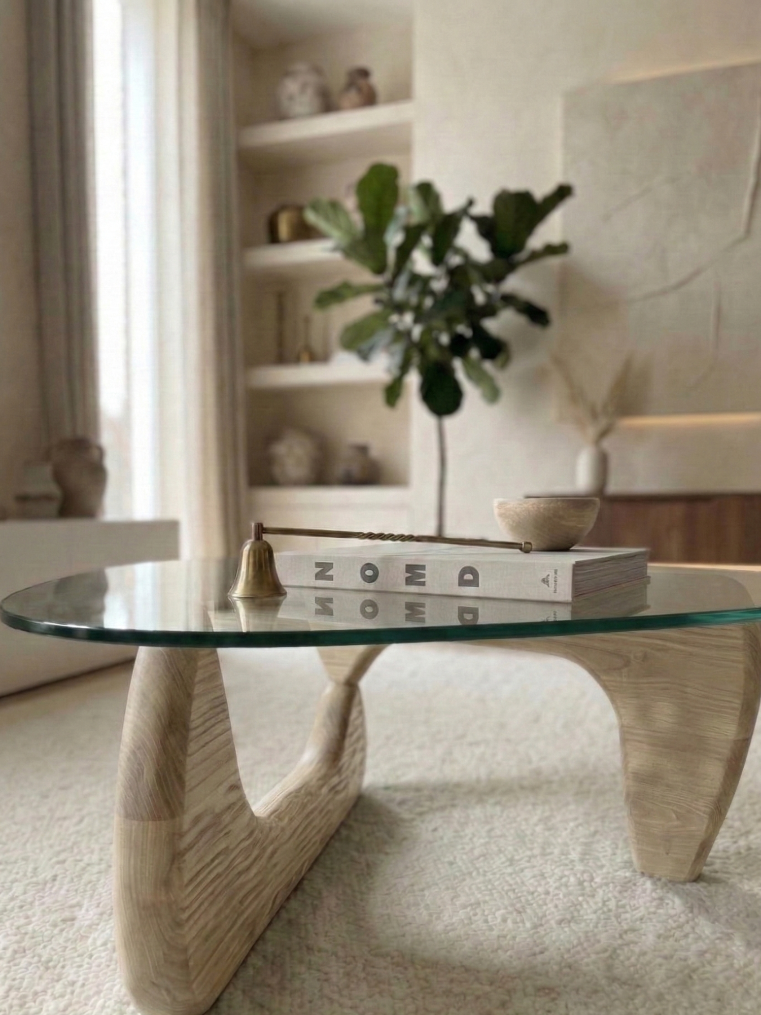 Organische Salontafel Eiken – Gehard Glas – 130x90