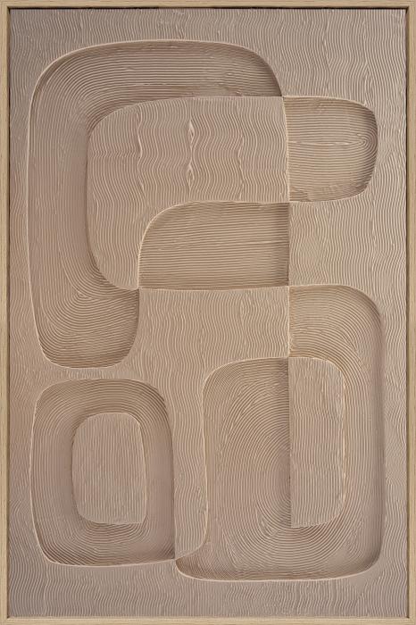 3D wanddecoratie 80x120cm Organisch aardetint