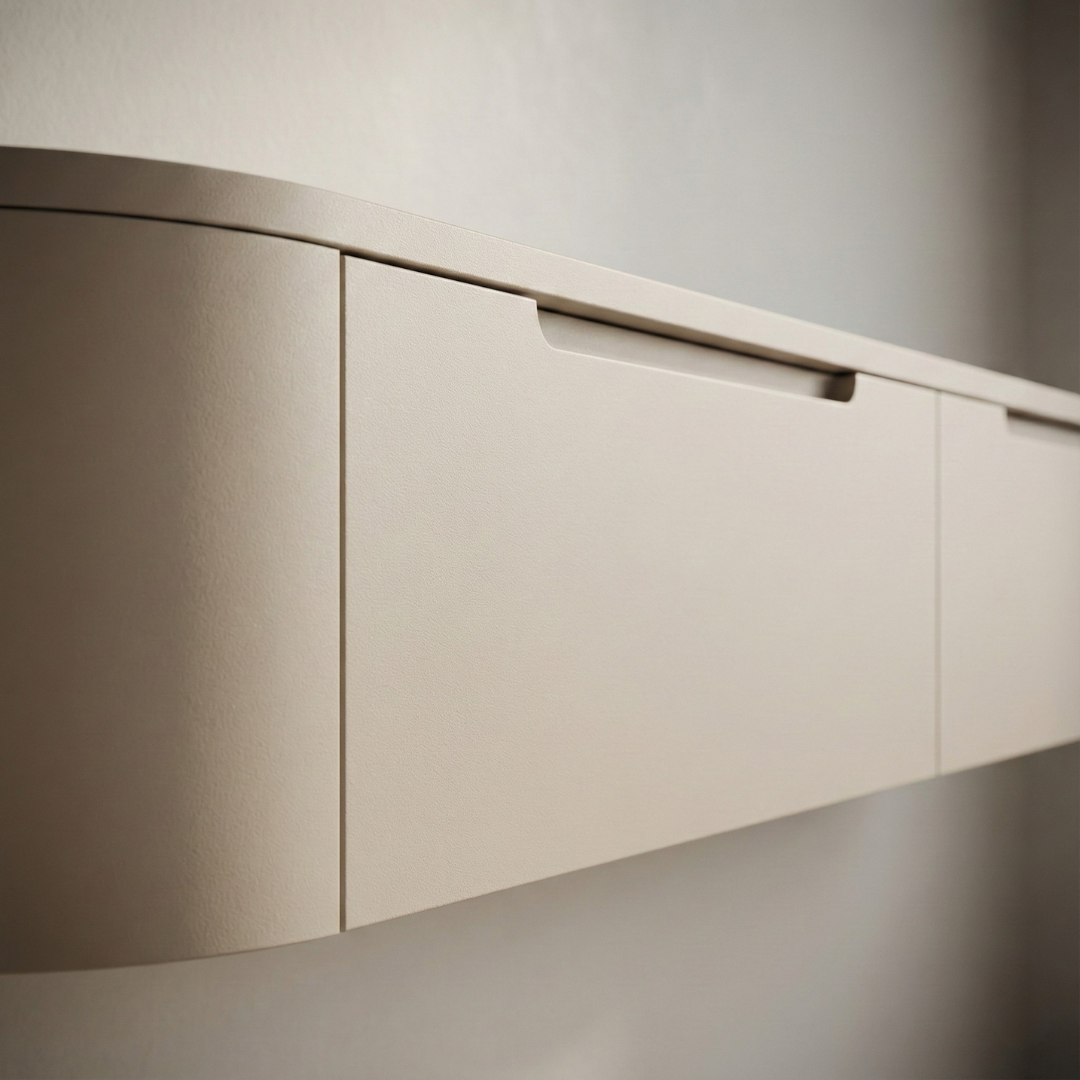 Miyoko Taupe Japandi TV-Meubel L240CM x D32CM x H38CM