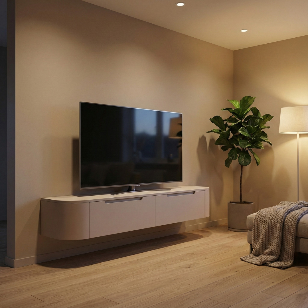 Miyoko Taupe Japandi TV-Meubel L180CM x D32CM x H38CM