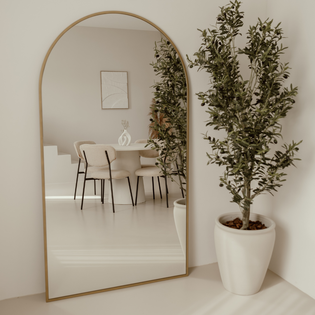 Grote Staande Spiegel Ovaal 180x100 Taupe LIMITED