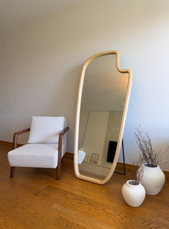 Lene – Organische Houten Spiegel 180x80 cm
