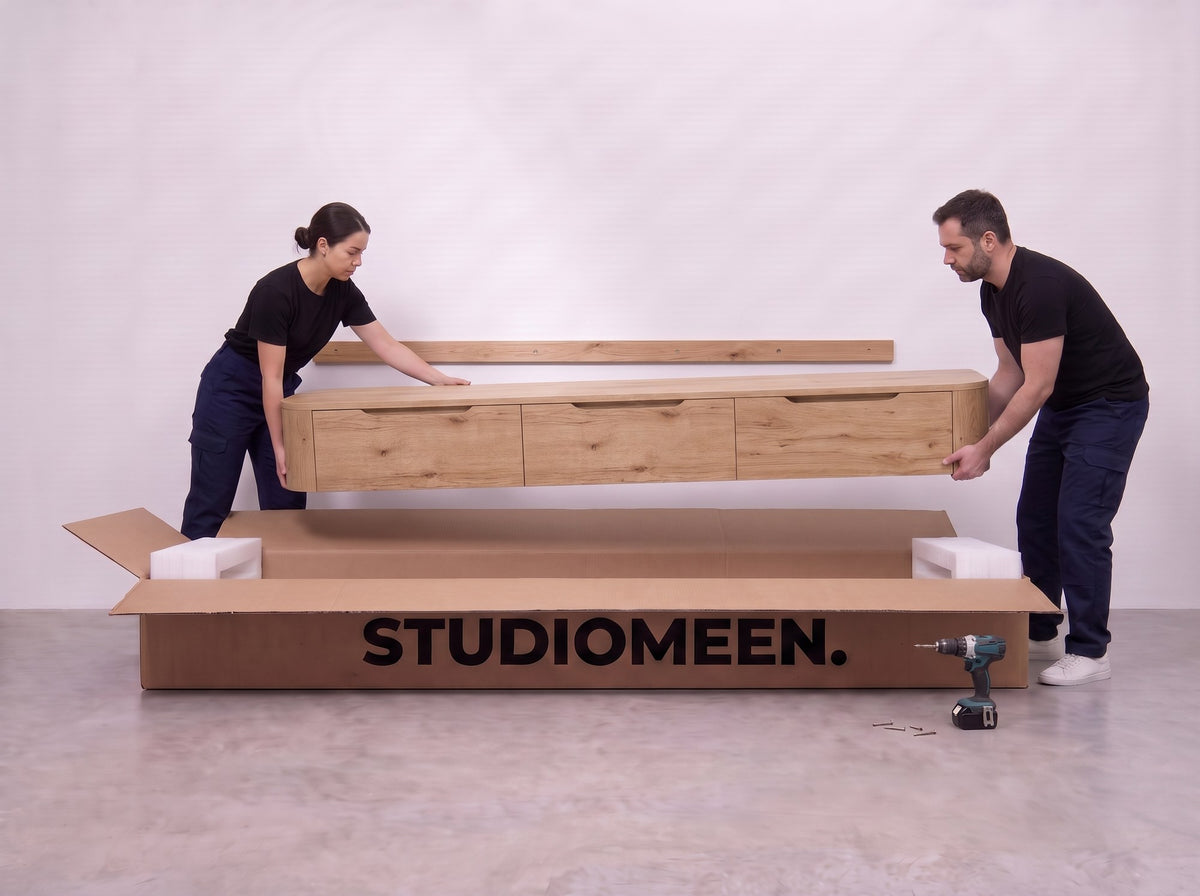 Miyoko tv-meubel eiken ophangen, stap 4