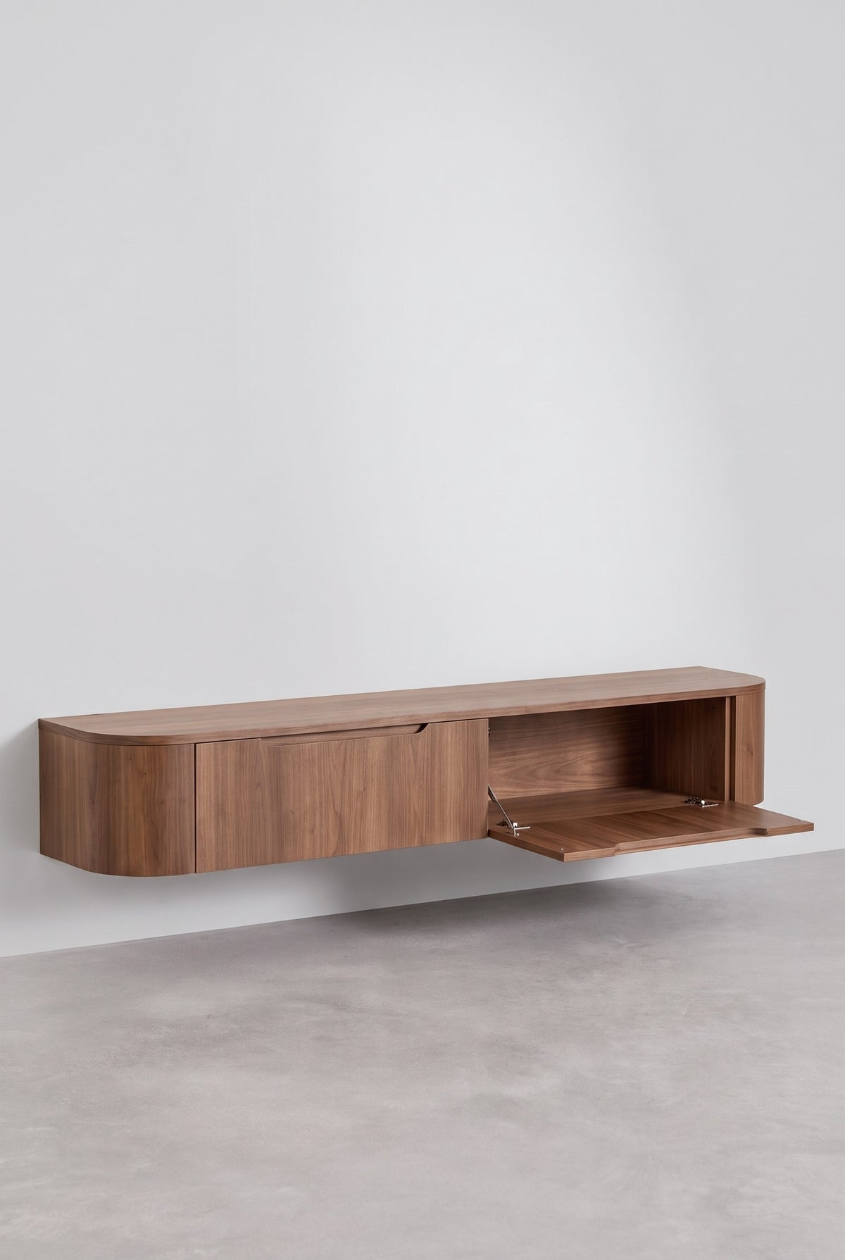 Miyoko zwevend tv-meubel walnoot 180 cm met open klep