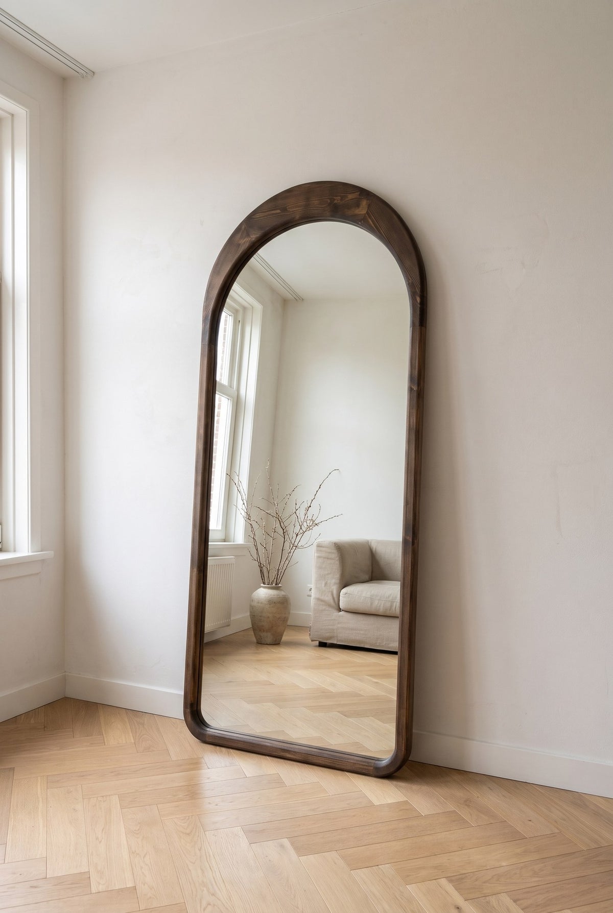 Lyska - Ovale Houten Spiegel 180x80 cm, afbeelding 5