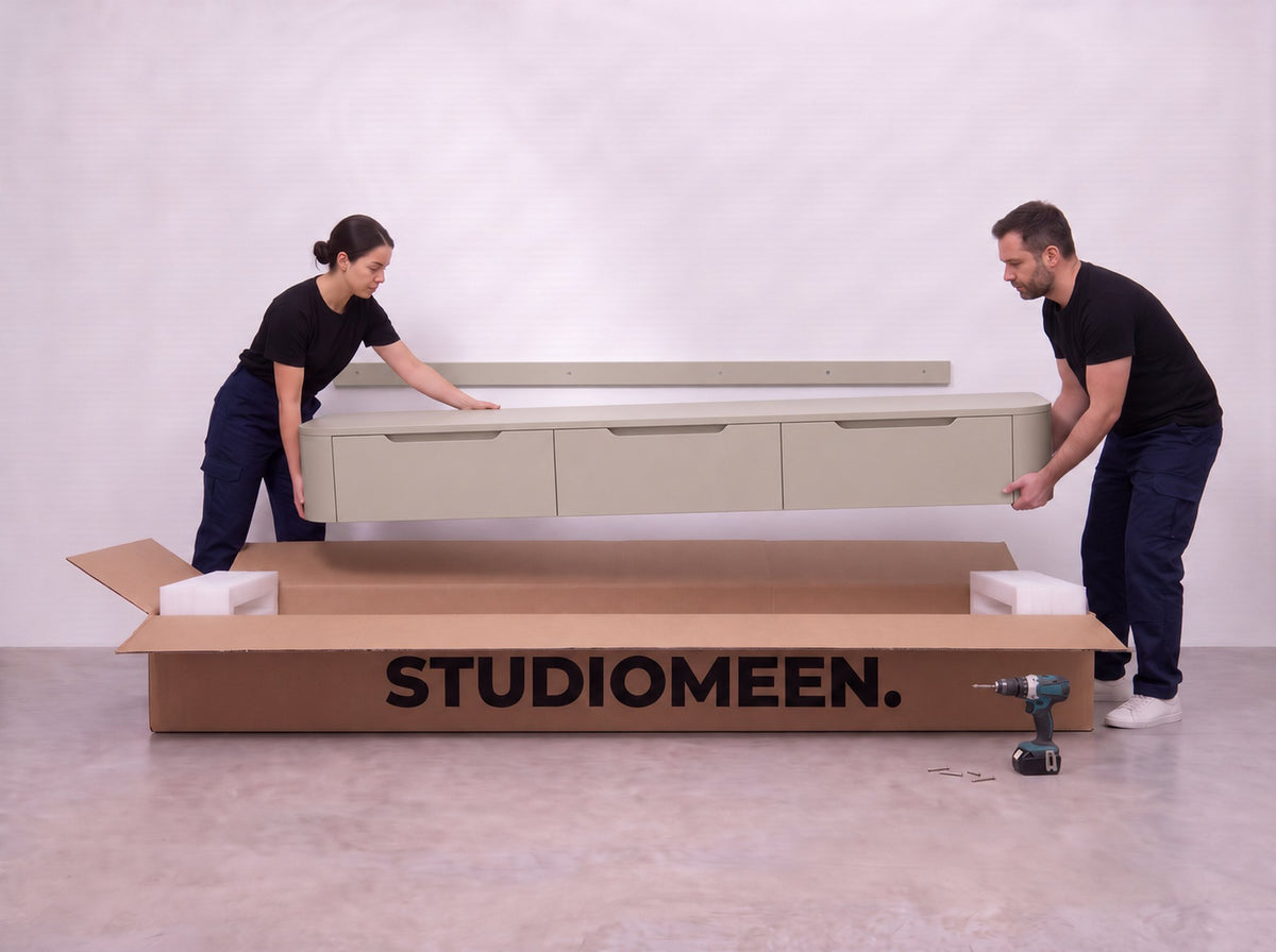 Miyoko tv-meubel taupe ophangen, stap 4