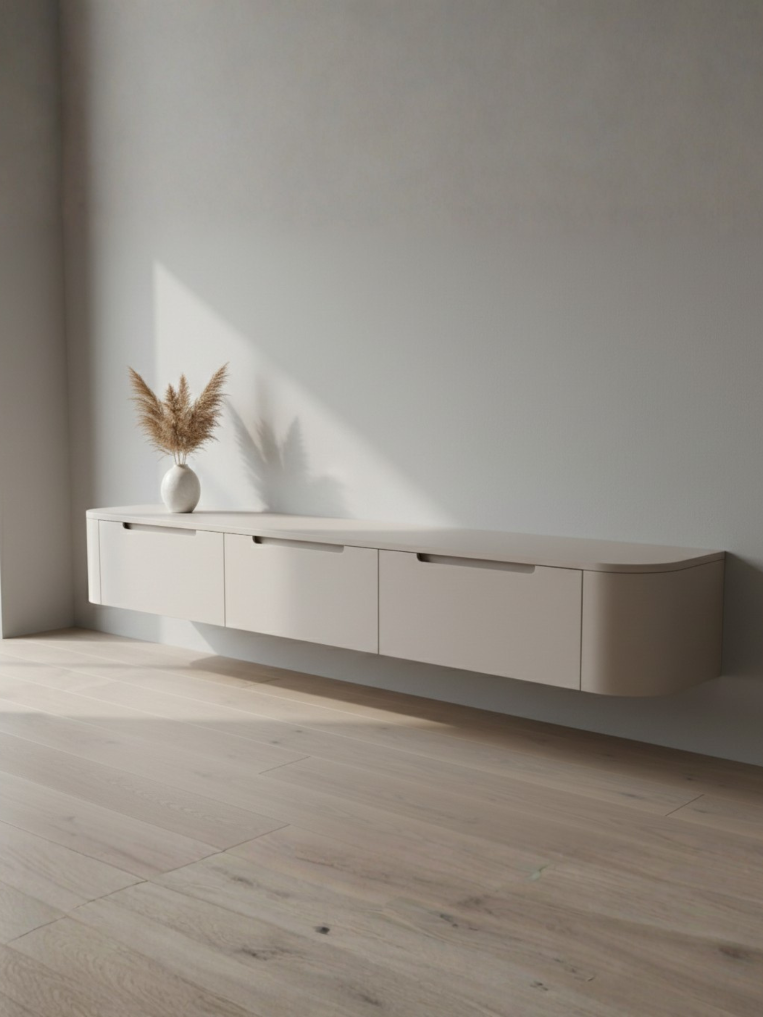 Miyoko Taupe Japandi TV-Meubel L240CM x D32CM x H38CM