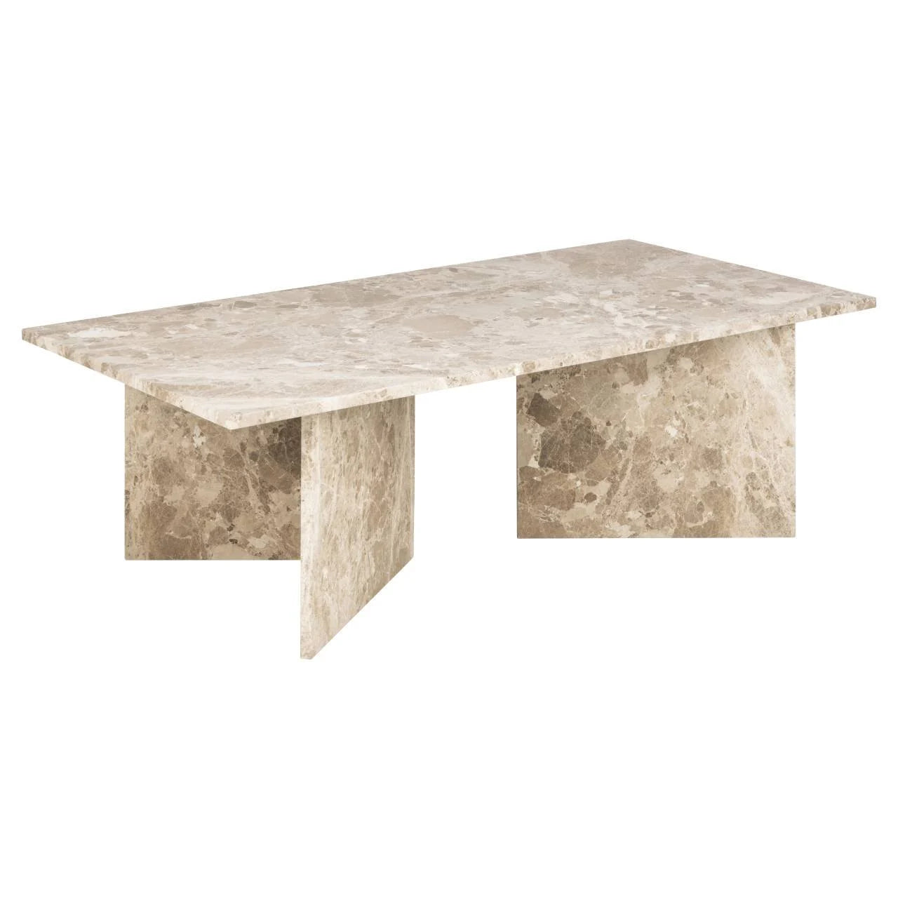 Marmeren Salontafel - Rechthoekig - Bruin