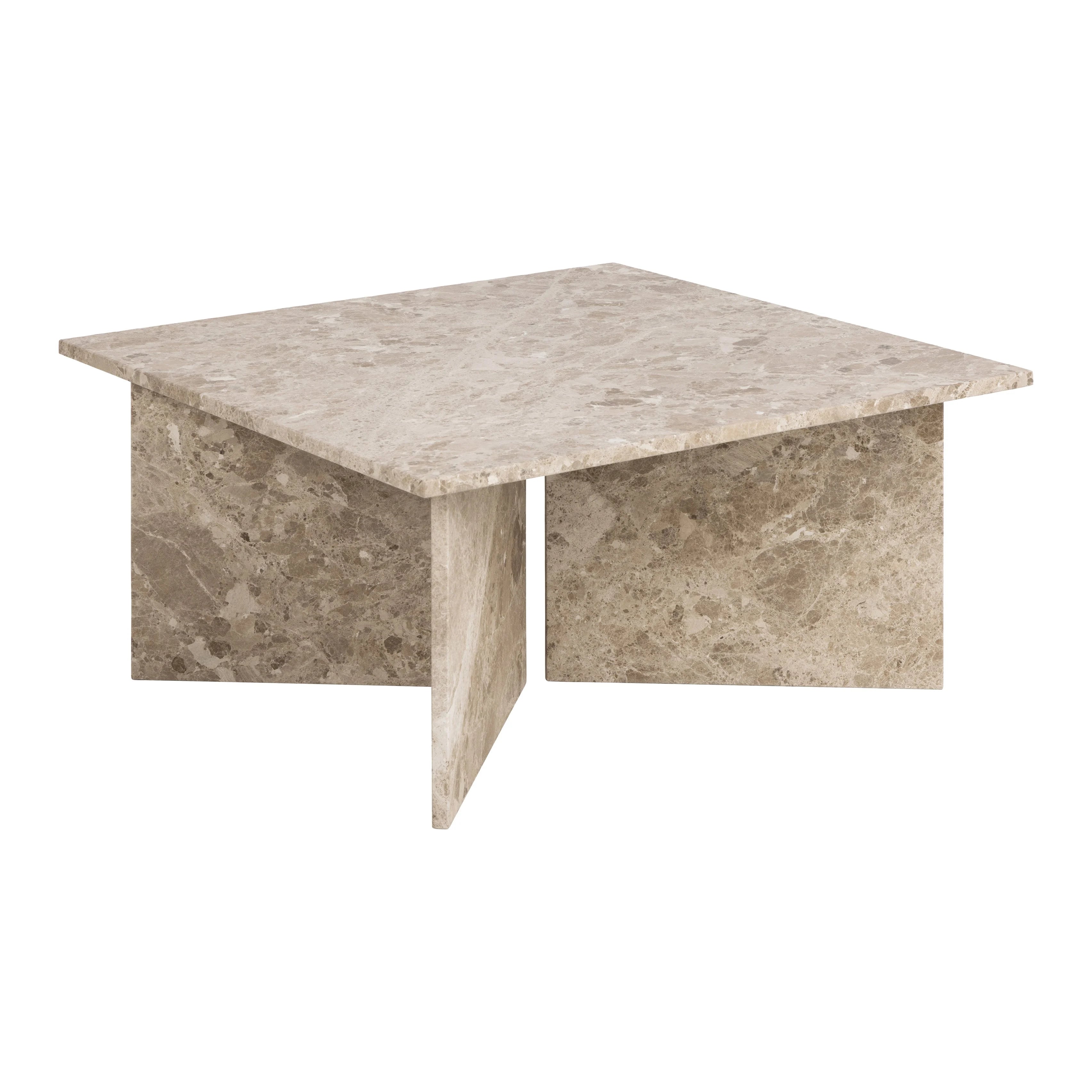 Marmeren Salontafel - Vierkant - Bruin