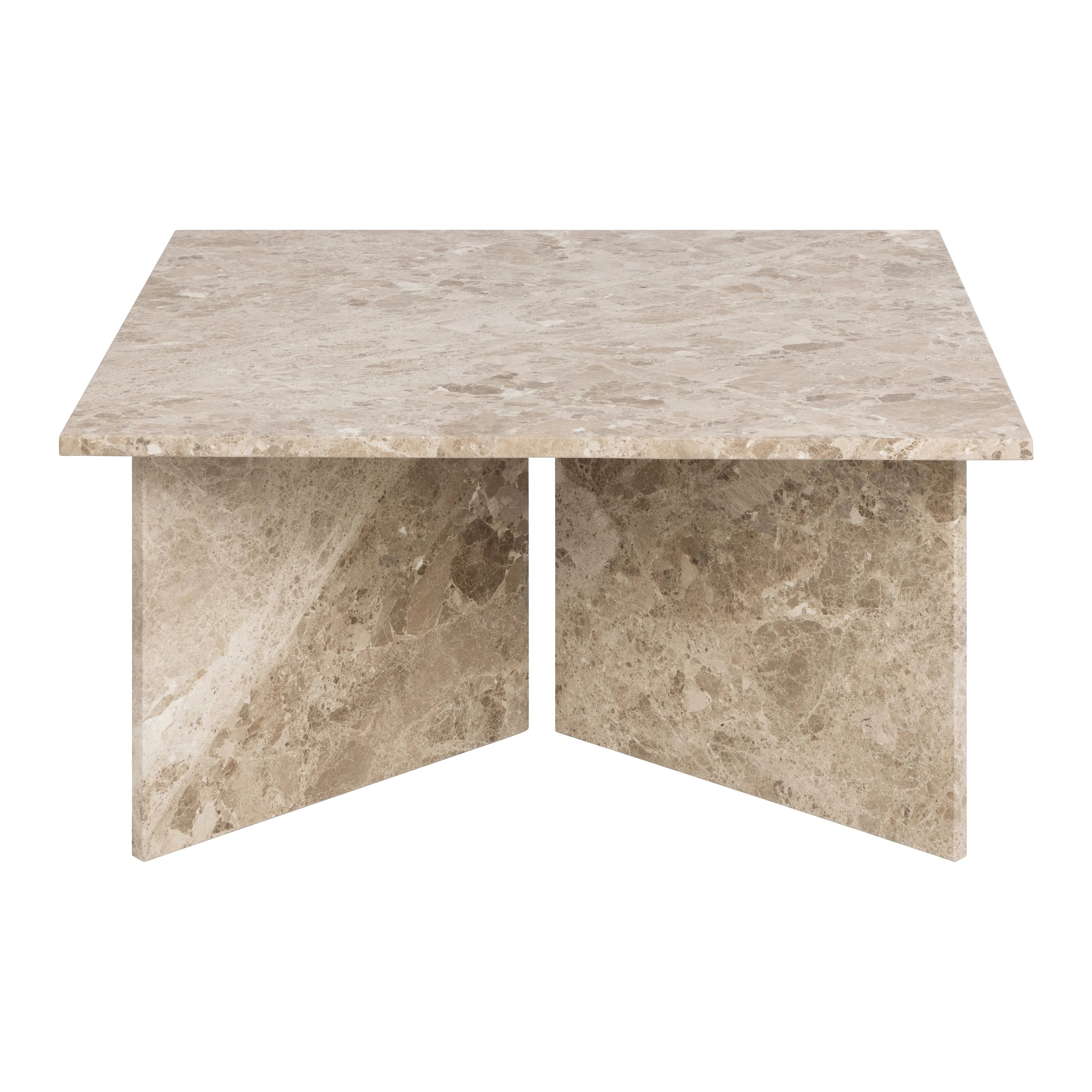 Marmeren Salontafel - Vierkant - Bruin