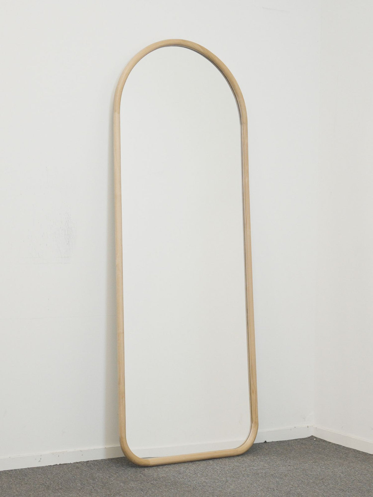 Amélie Naturel houten boogspiegel 180x70 cm