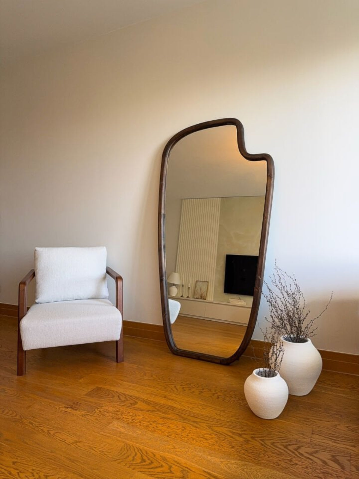 Lunor organische houten spiegel 180x100 cm