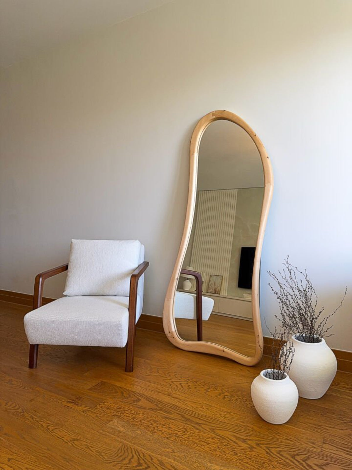 Liera organische houten spiegel 180x80 cm