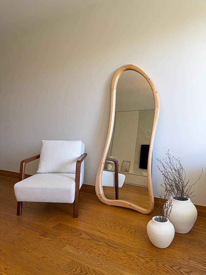 Liera - Organische Houten Spiegel 180x80 cm