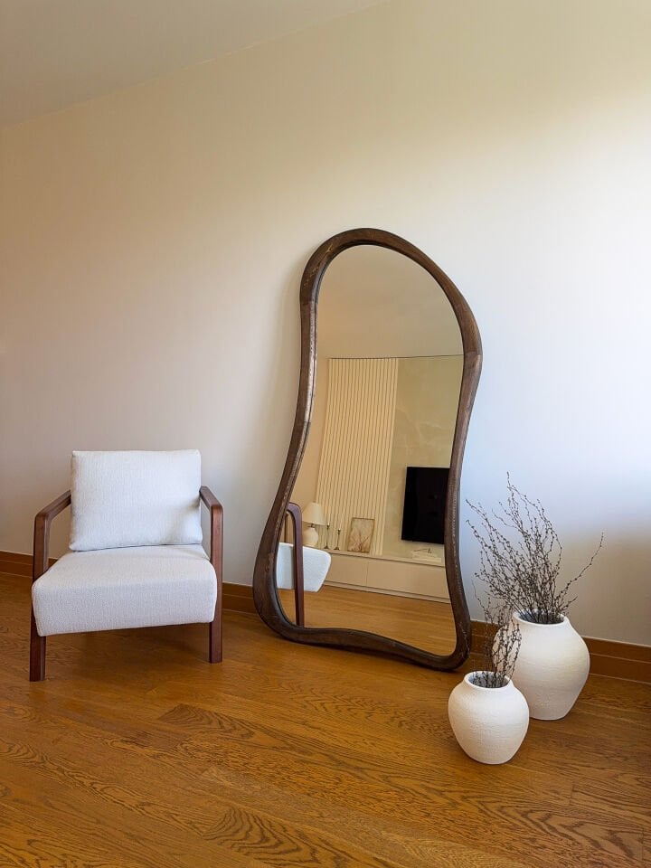 Lunéa – Organische Houten Spiegel 180x100 cm