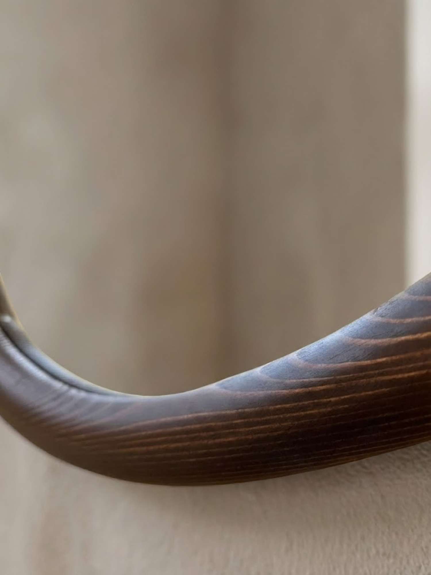 ELIN – Houten Japandi wandspiegel rond