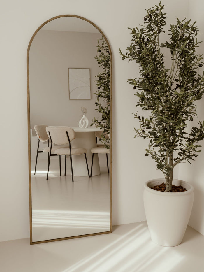 Grote Staande Spiegel Ovaal 180x70 Goud