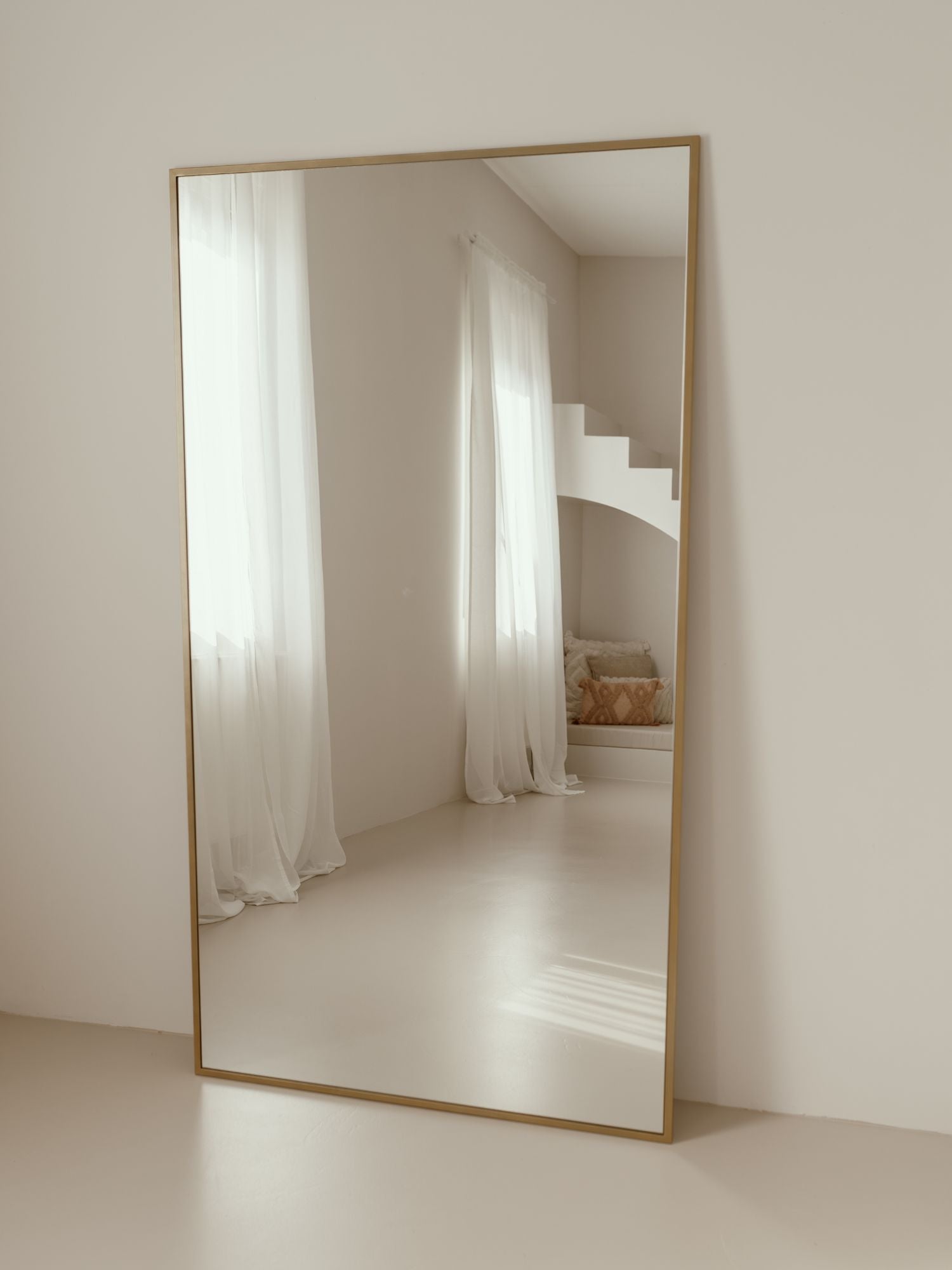 Grote Staande Spiegel Rechthoek 180x100 Goud