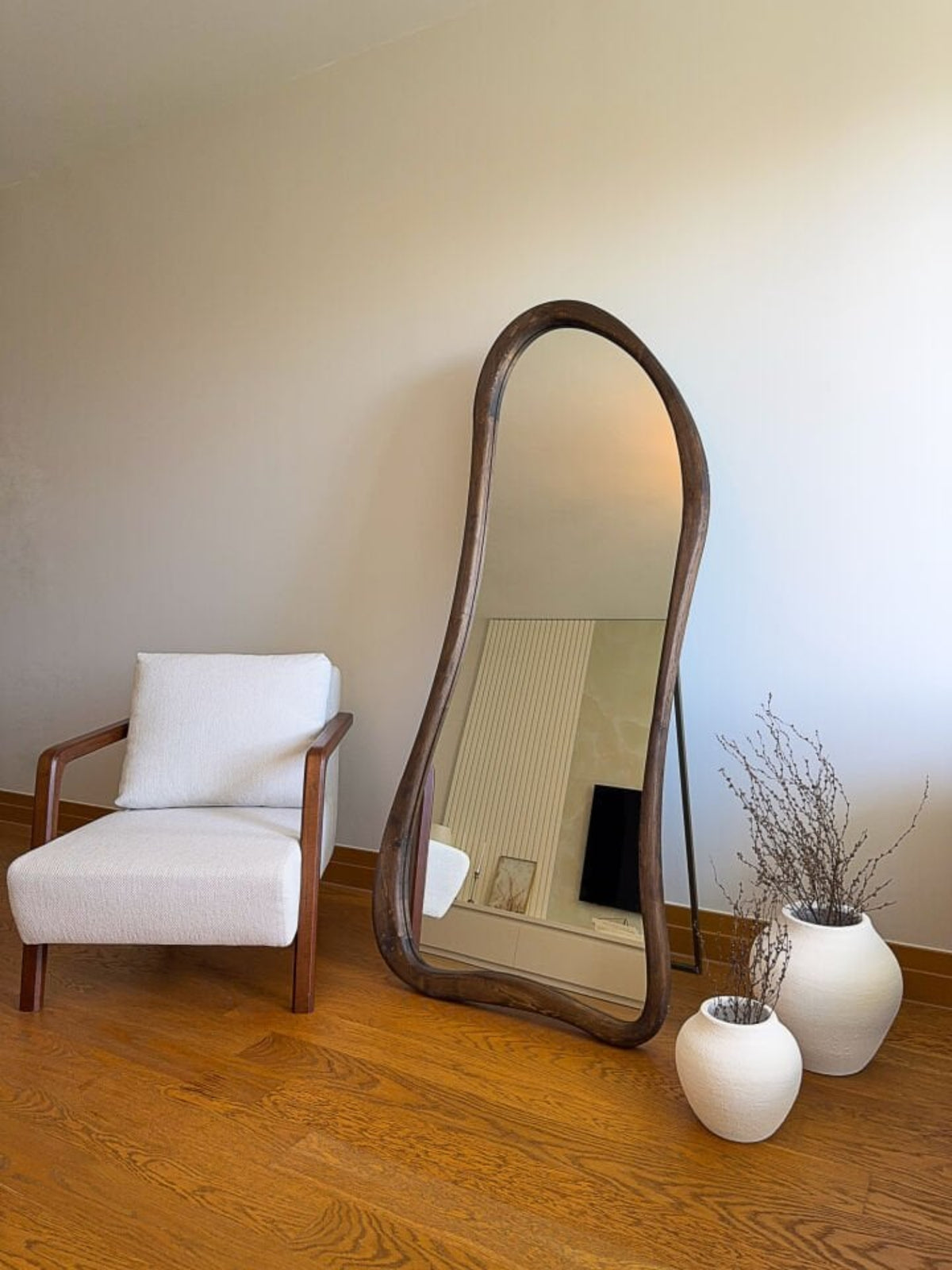 Liora organische houten spiegel 180x80 cm