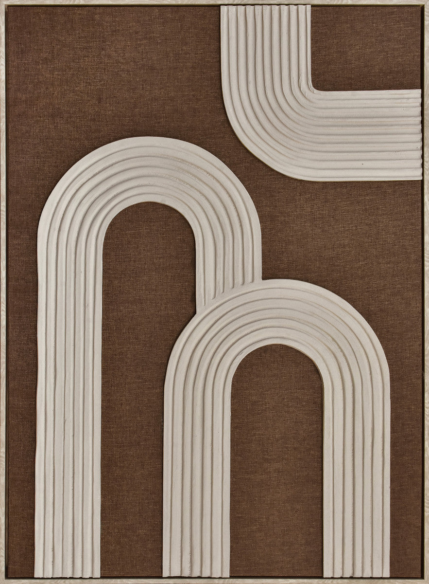 3D wanddecoratie 83x123cm bruin