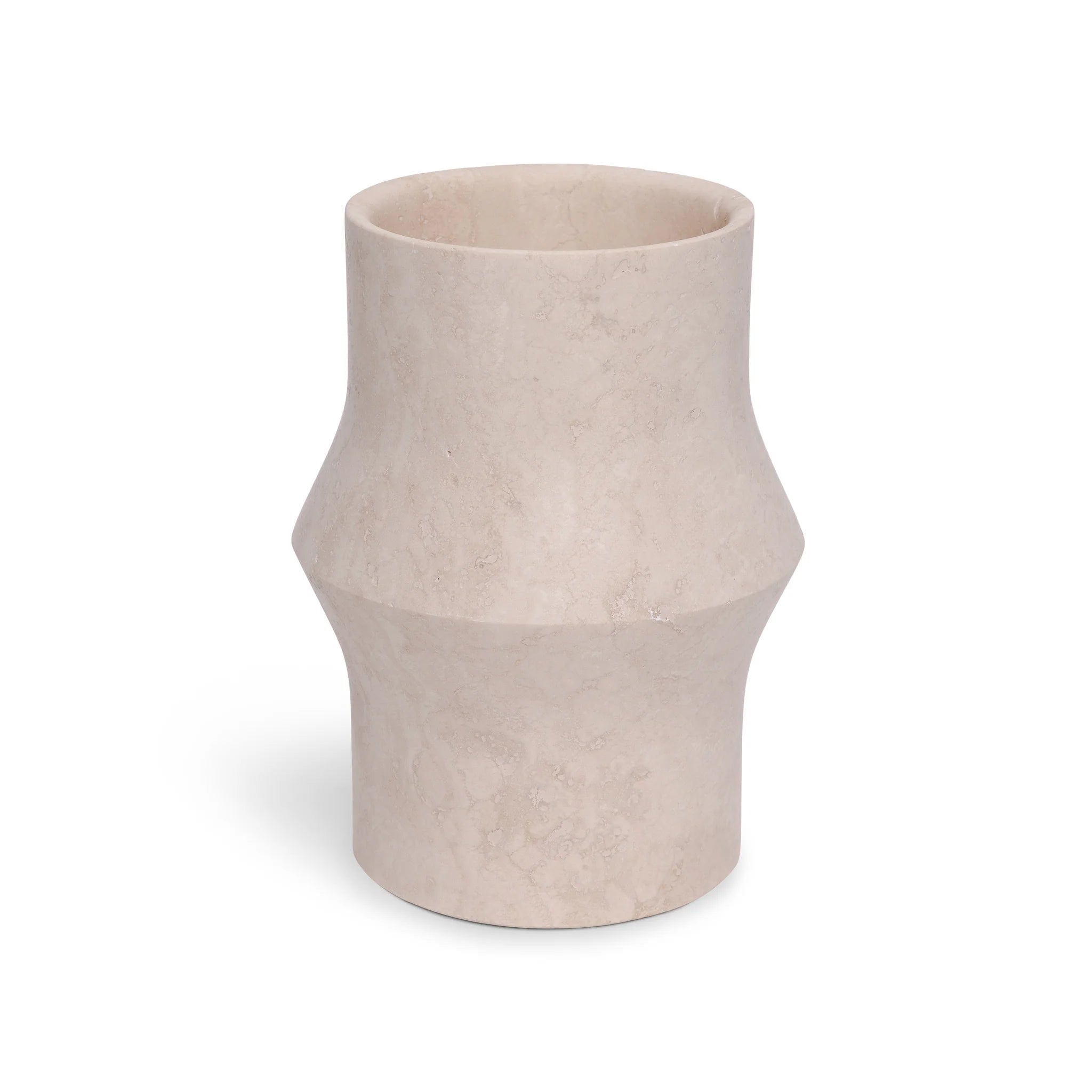 Travertine design vaas Ø12x20cm