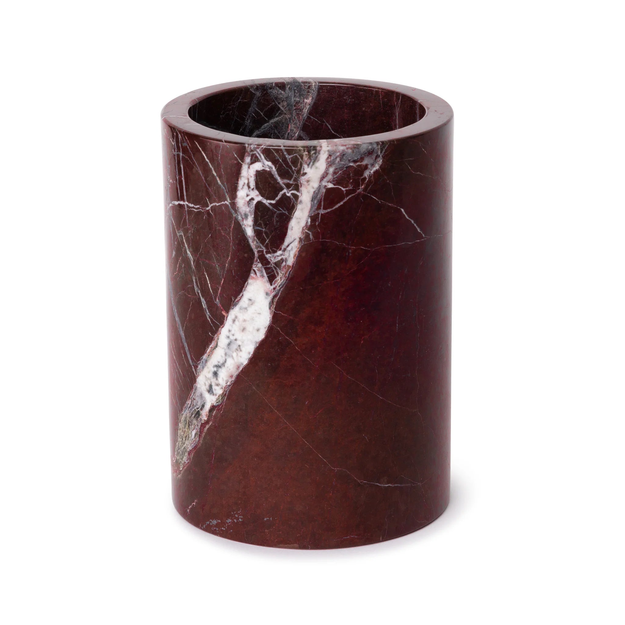 Marmer vaaswijnkoeler rood Ø12x18cm