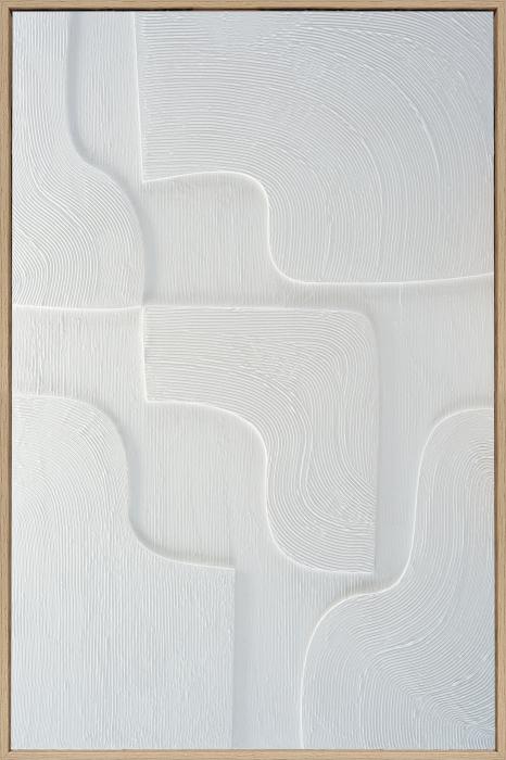 3D wanddecoratie 80x120cm Organisch Wit 2