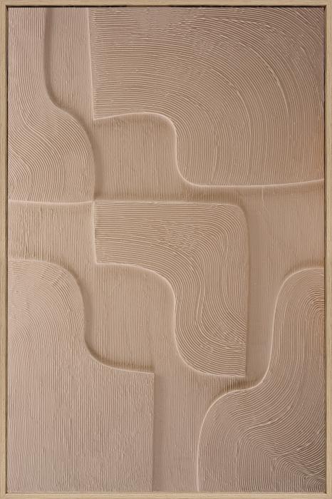3D wanddecoratie 80x120cm Organisch aardetint