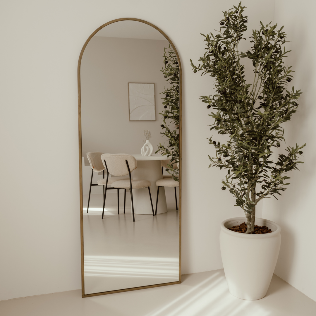Grote Staande Spiegel Ovaal 180x70 Brons