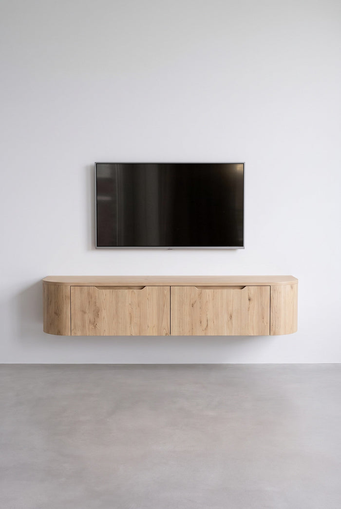 Miyoko Japandi tv-meubel eiken 180 cm, zwevend