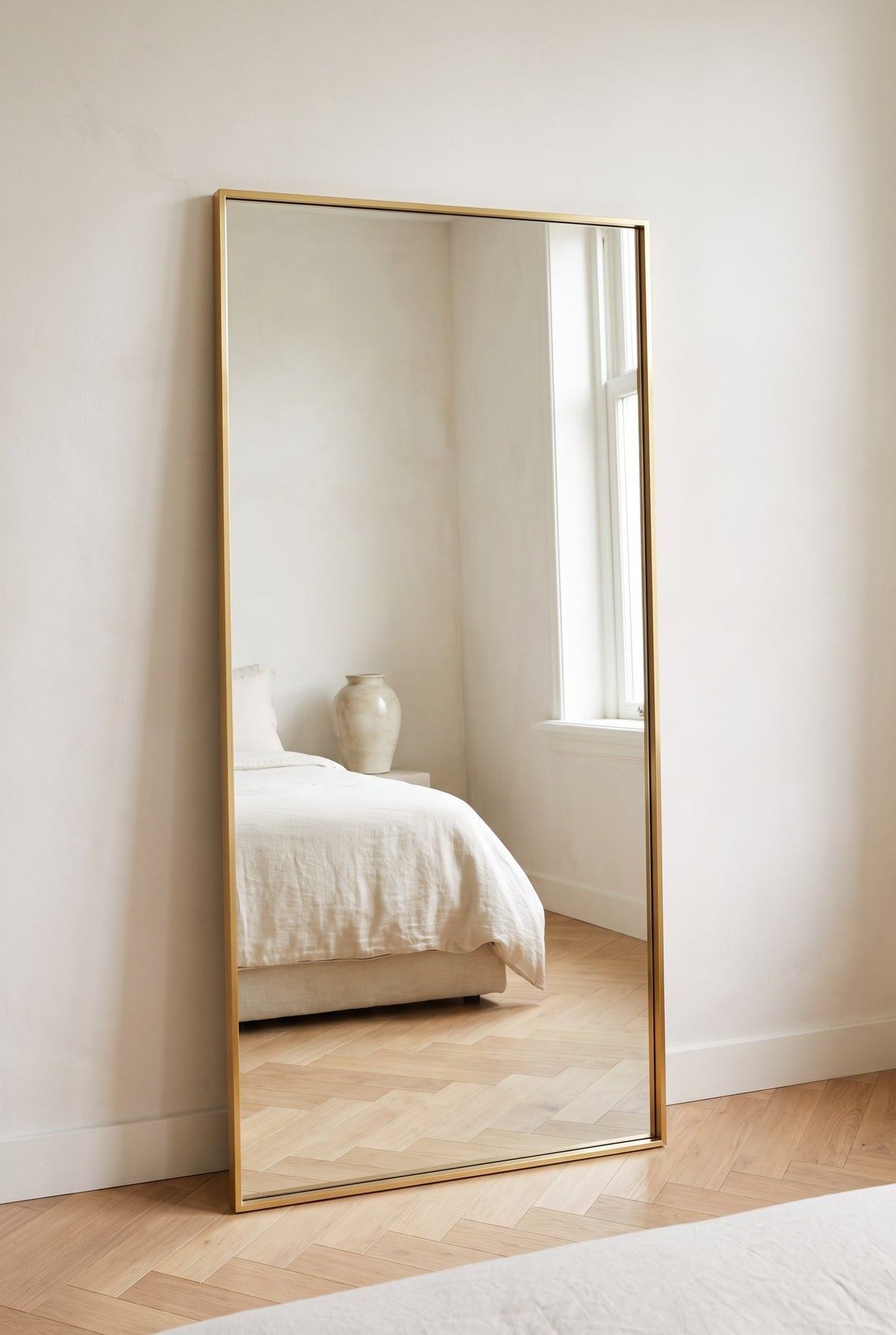 Grote Staande Spiegel Rechthoek 180x100 Goud, afbeelding 4