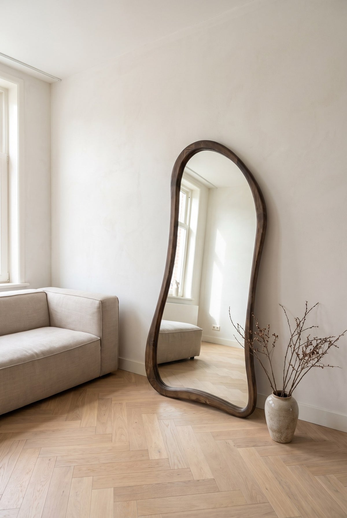 Liora - Organische Houten Spiegel 180x80 cm, afbeelding 10