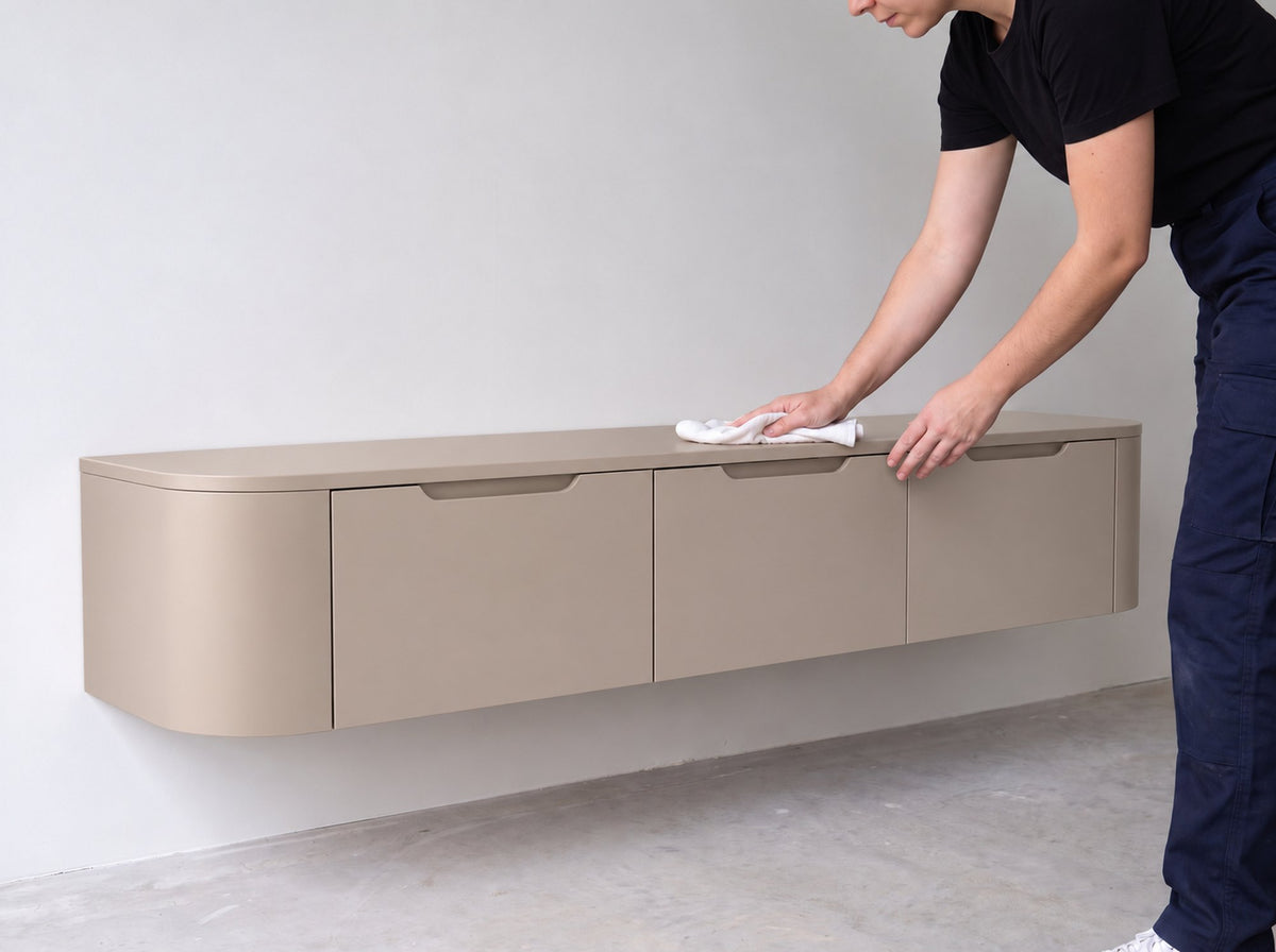 Miyoko tv-meubel taupe ophangen, stap 9