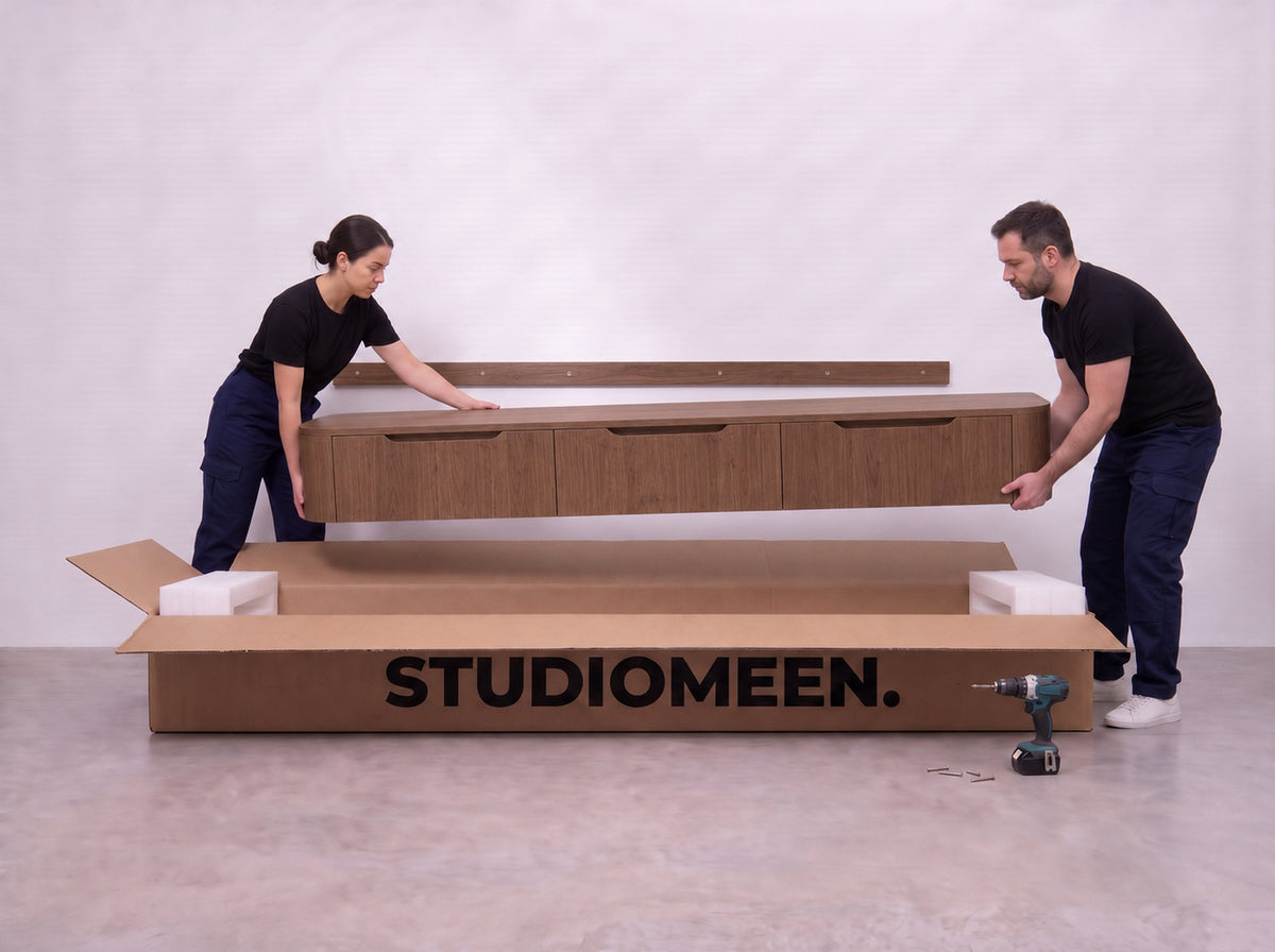 Miyoko tv-meubel walnoot ophangen, stap 4